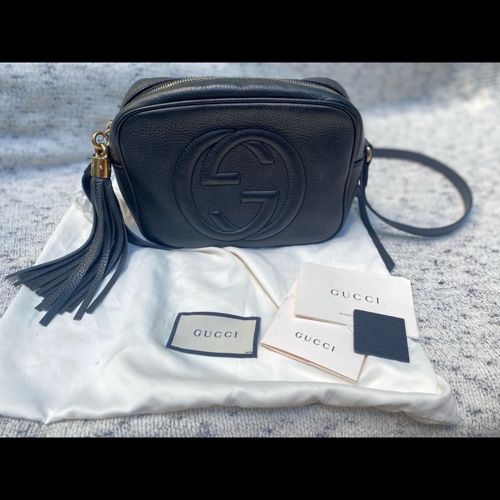 Gucci Soho Disco Black Leather Crossbody Bag